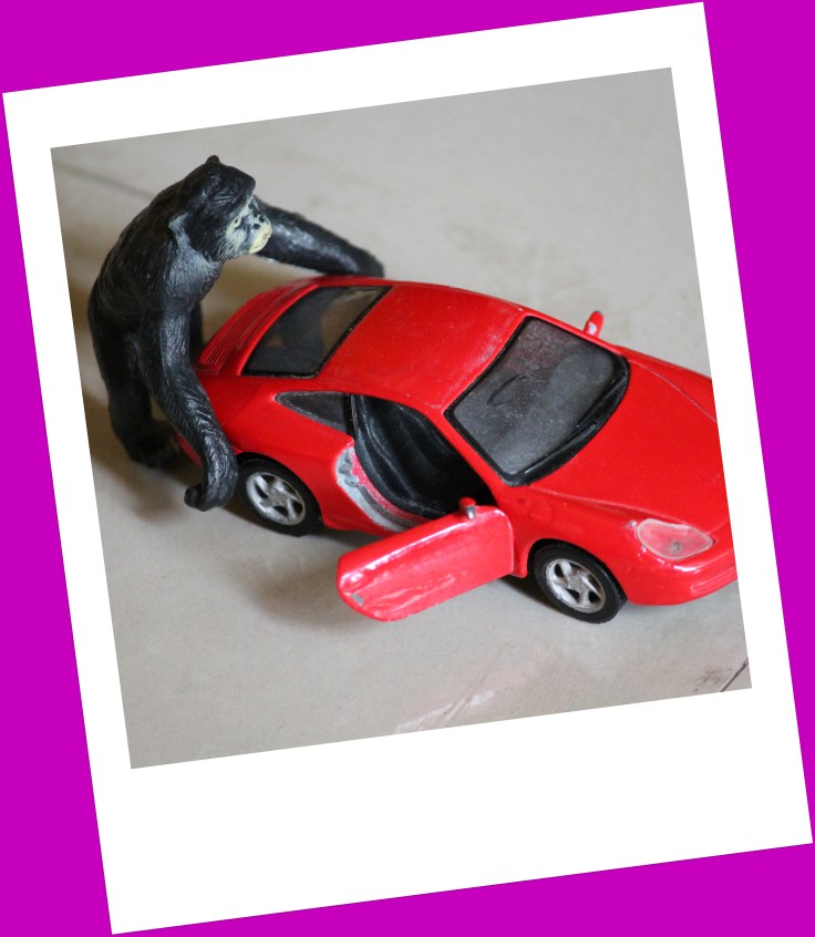 King Kong attacking a car!