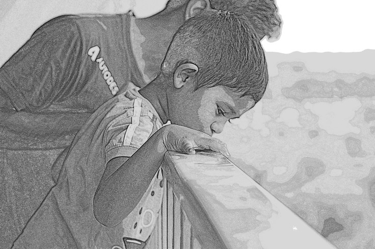 Father and son- pencil sketch