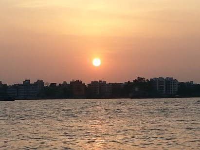 Sunset over the river.