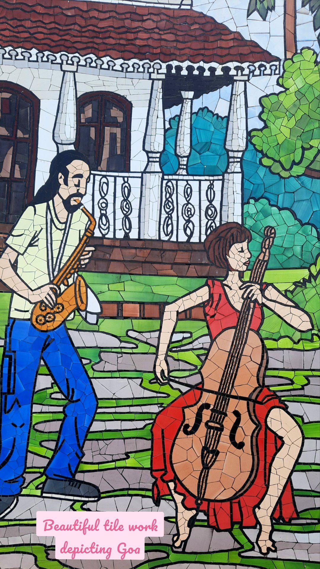 Beautiful tile work depicting Goa